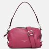 New GIANNI Bright Pink Leather Becka Crossbody Bag