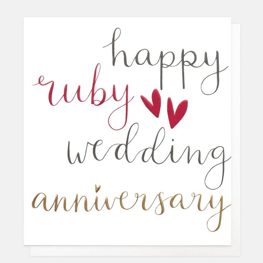 Wholesale Caroline Gardner Ruby Wedding Anniversary Card