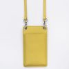 Online Caroline Gardner Yellow Leather Phone Pouch