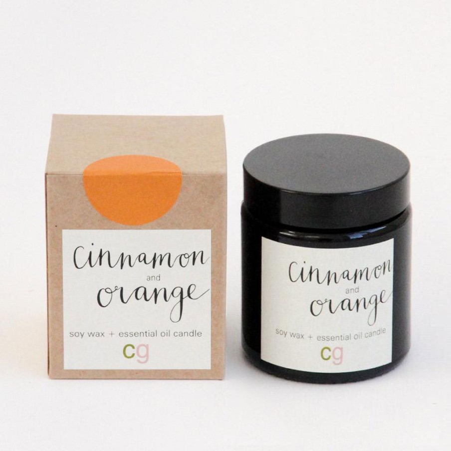 Online Caroline Gardner Cinnamon & Orange Soy Wax Vegan Large Travel Candle