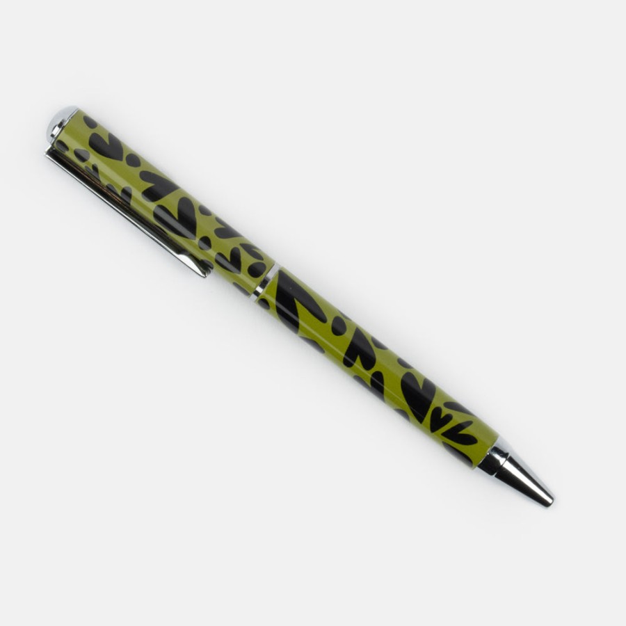 Online CAROLINE GARDNER Khaki/Black Heart Boxed Pen