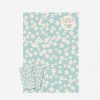 Wholesale Caroline Gardner Blue Daisy Floral Wrapping Paper And Tags Set Of 2