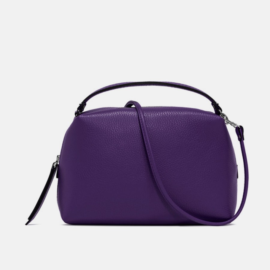 Clearance GIANNI Purple Leather Small Alifa Bag