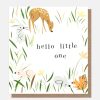 New Caroline Gardner Hello Little One Woodland Critters New Baby Card