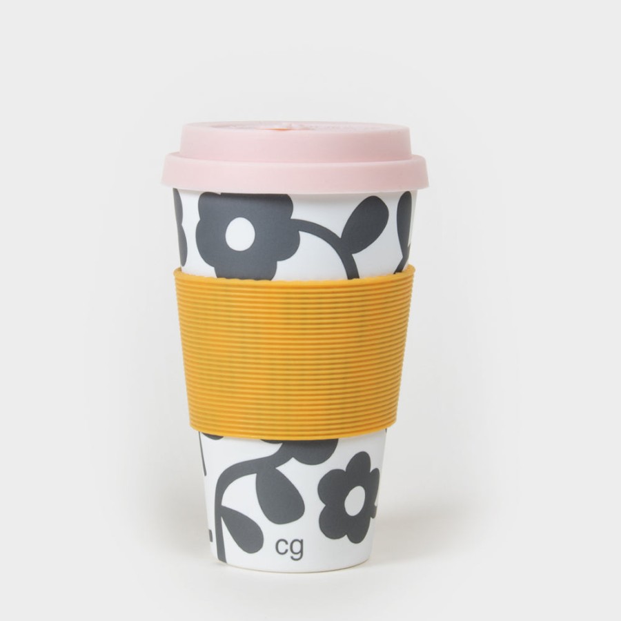 Hot CAROLINE GARDNER Mono Floral Eco Travel Mug