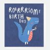 Clearance Caroline Gardner Party Dinosaur Roarsome Birthday Card