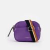 Hot GIANNI Purple Leather Nina Camera Bag