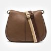 Clearance GIANNI Brown Leather Helena Saddle Bag