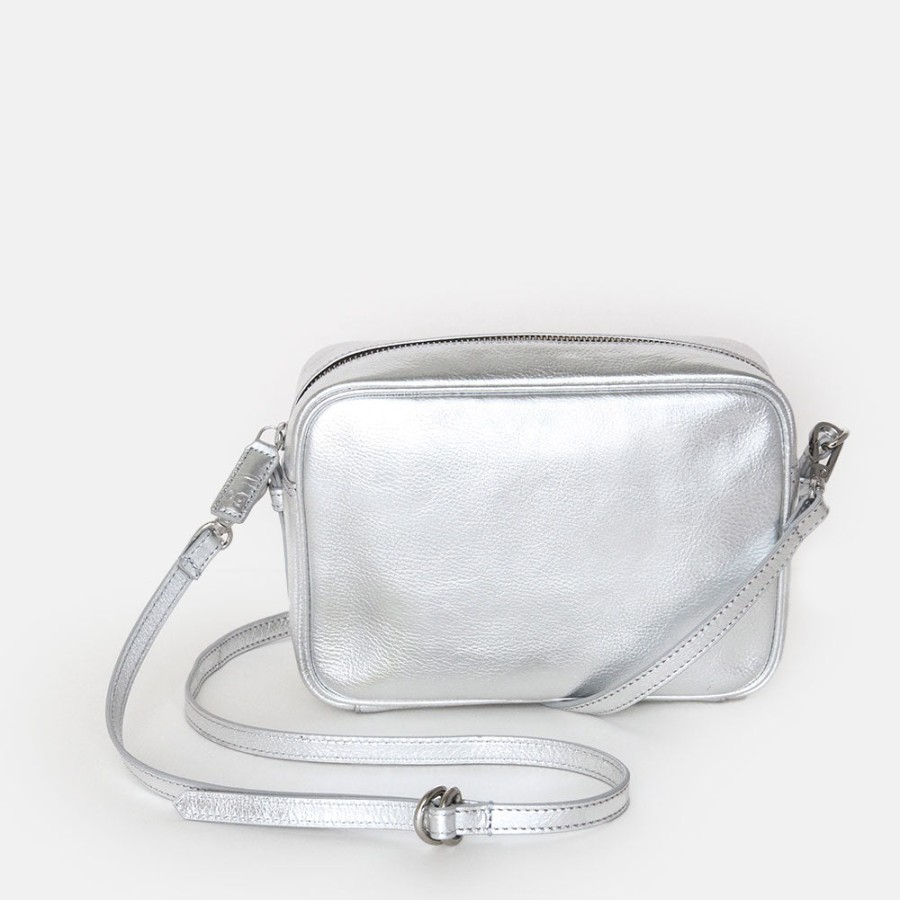 Hot Caroline Gardner Silver Leather Camera Bag