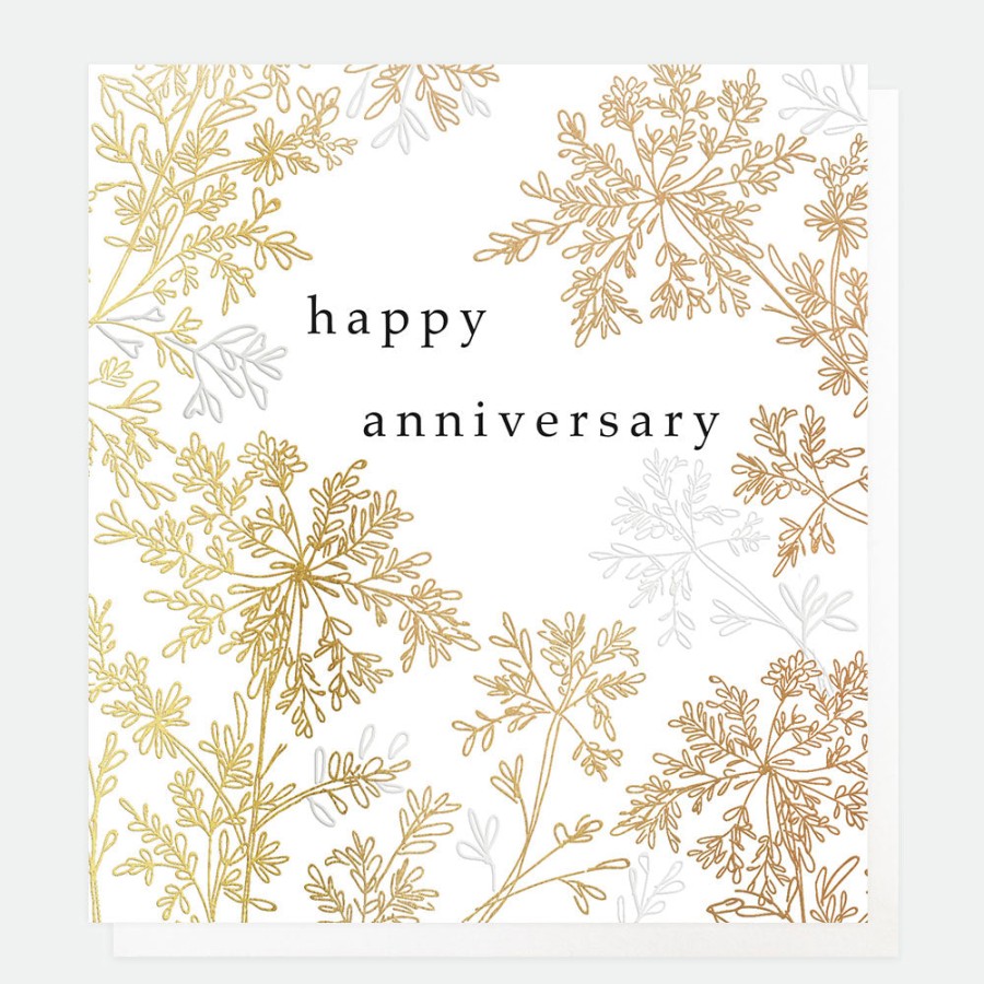 New Caroline Gardner Gold Leaf Anniversary Card