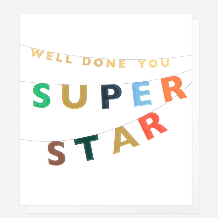 Best Caroline Gardner Super Star Bunting Well Done Card