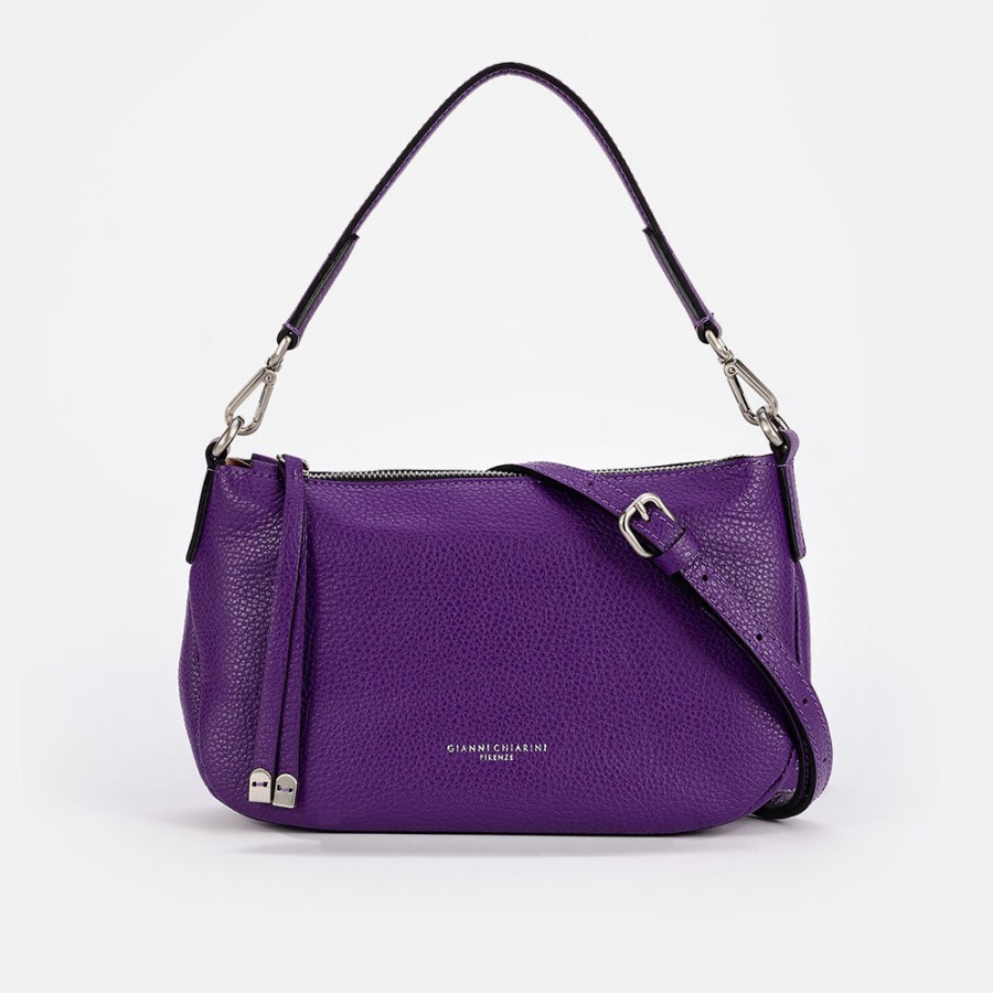 Hot GIANNI Purple Leather Nadia Bag