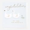 Hot Caroline Gardner Swans New Grandchild Baby Card For Grandparent