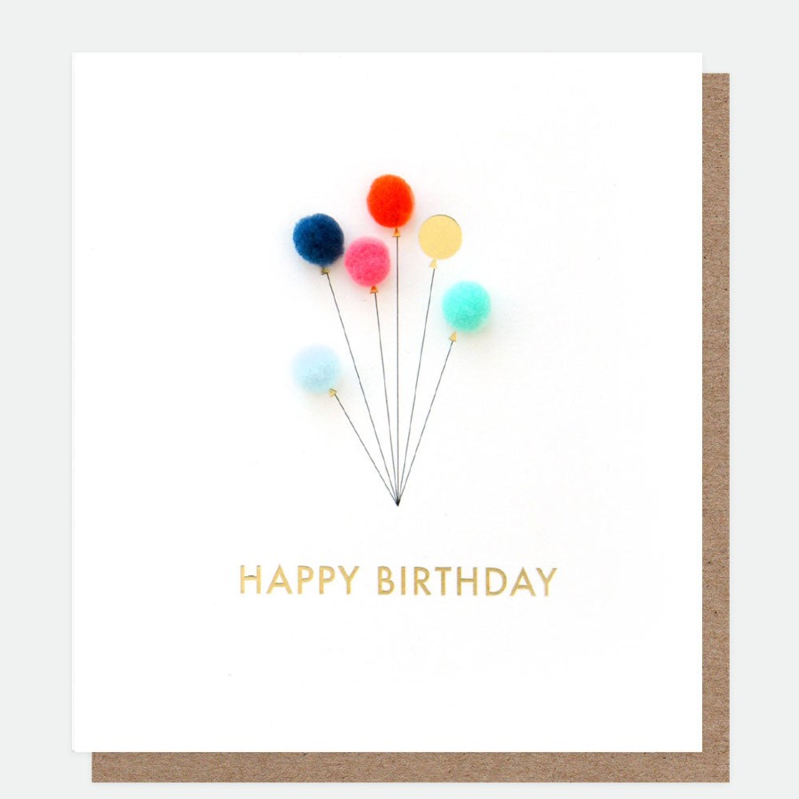 Hot Caroline Gardner Mini Poms Balloons Birthday Card