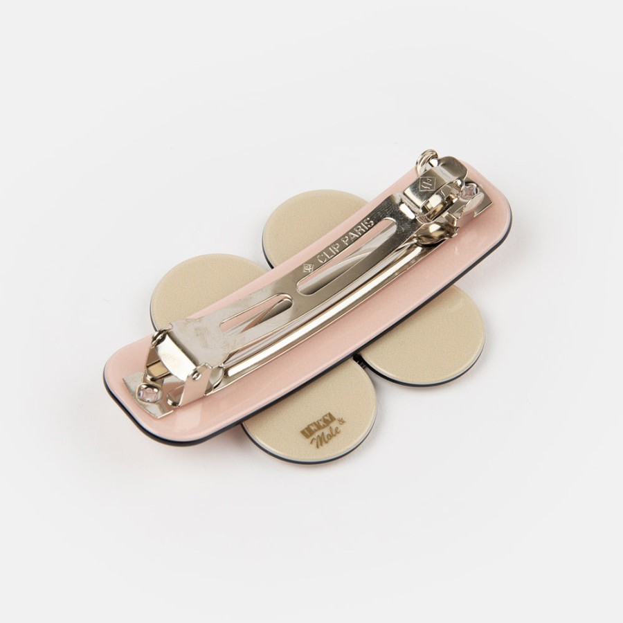 New INKY u0026 MOLE Pink/Cream Florence Hair Clip