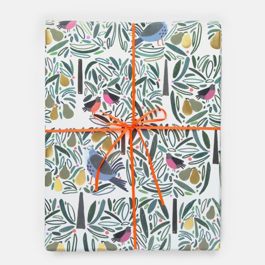 Best CAROLINE GARDNER Partridge In A Pear Tree Christmas Wrapping Paper