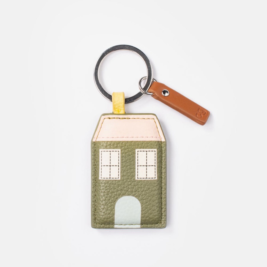 Best CAROLINE GARDNER Khaki/Pink House Novelty Keyring