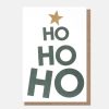 Clearance CAROLINE GARDNER Ho Ho Ho Tree Small Christmas Card Pack Of 10