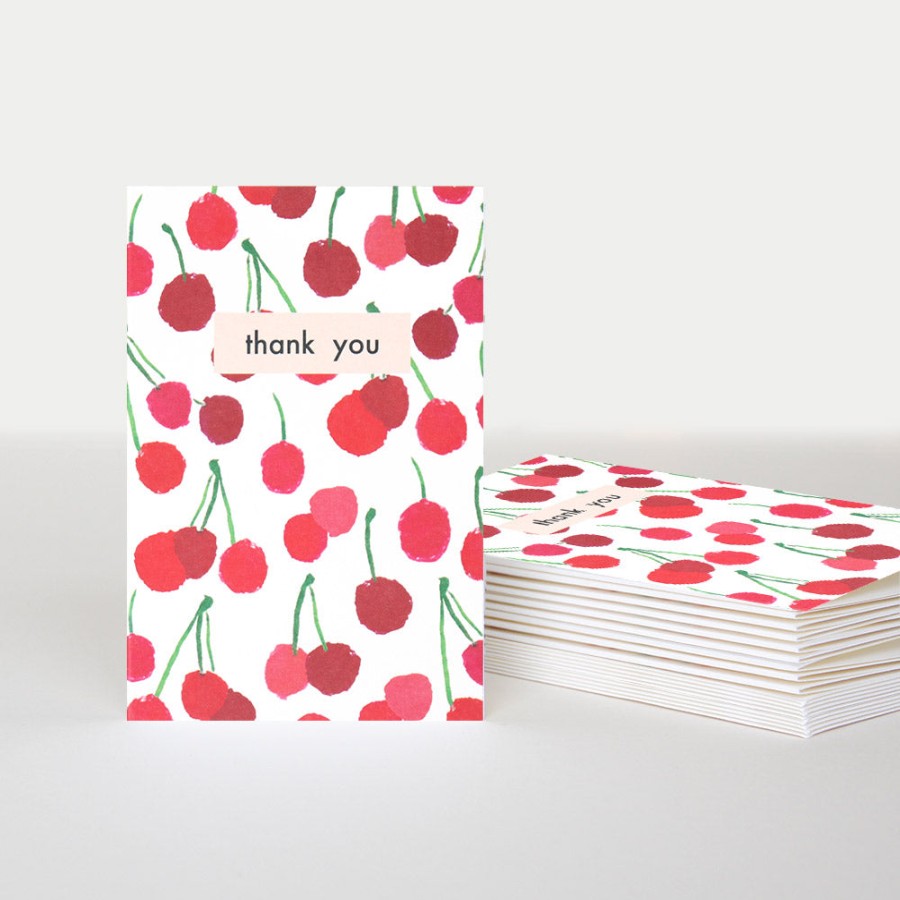 Clearance Caroline Gardner Cherries Thank You Notecards Pack Of 10