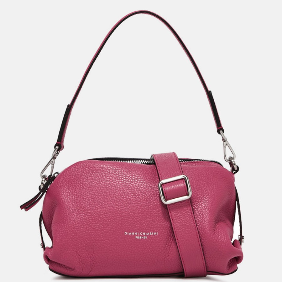 Wholesale GIANNI Bright Pink Leather Becka Crossbody Bag