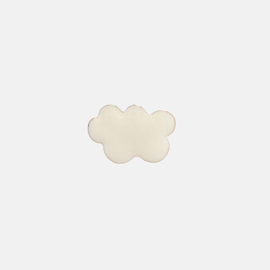 Clearance TITLEE Off White Cloud 24K Gold Gilded Micro Brooch