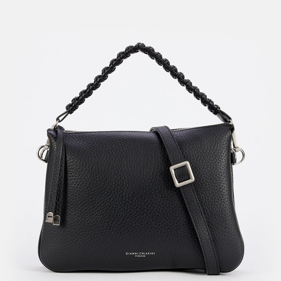 Hot GIANNI Black Leather Large Mia Bag