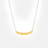 Hot TITLEE Yellow Frill 24K Gold Gilded Necklace