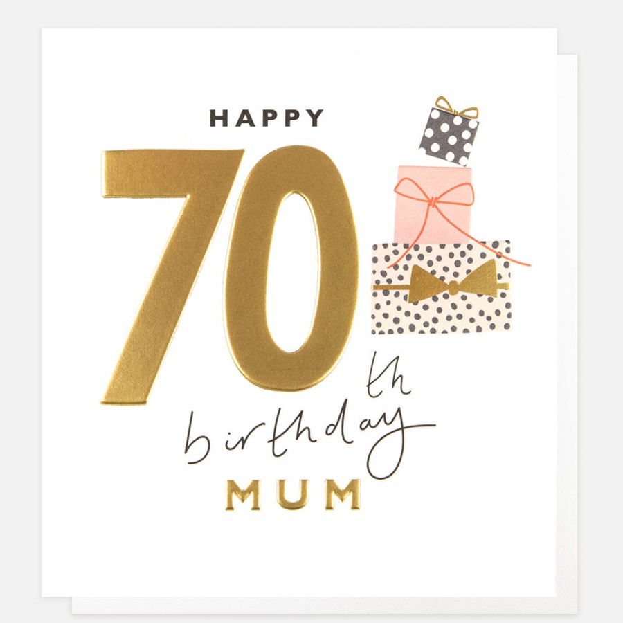 Online CAROLINE GARDNER Stack Of Presents 70Th Birthday Card For Mum