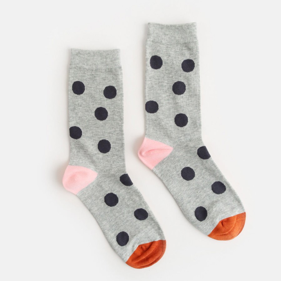 Wholesale Caroline Gardner Grey Mini Spots Socks