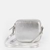 Clearance Caroline Gardner Silver Leather Mini Camera Bag