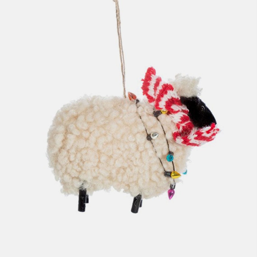 Wholesale SASS u0026 BELLE Sheep With Fairy Lights Felt Christmas Tree Decoration