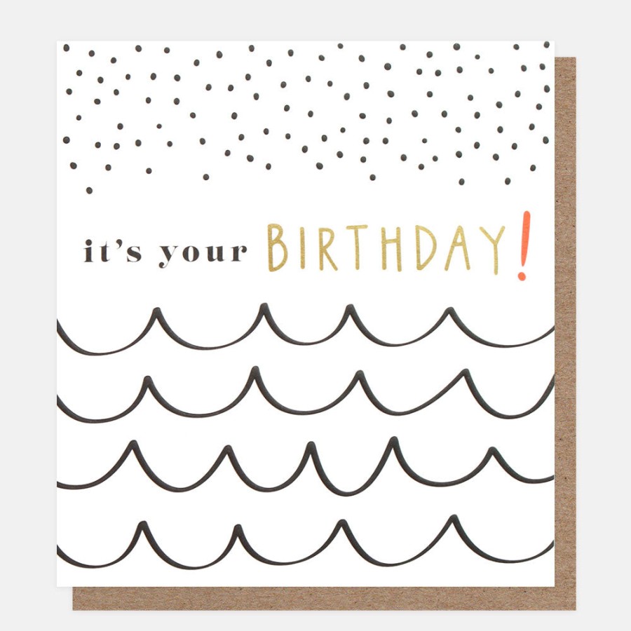 Clearance Caroline Gardner Mini Spot & Wave Birthday Card