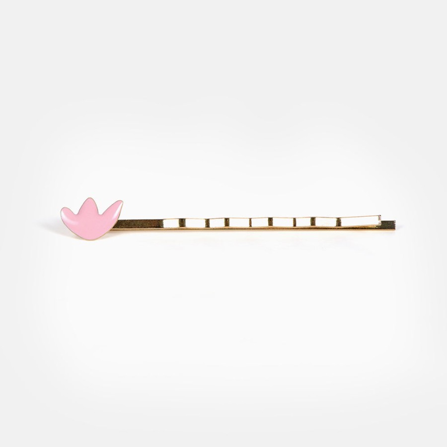 New TITLEE Pink Maple 24K Gold Gilded Hair Slide