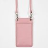 New Caroline Gardner Pink Leather Phone Pouch