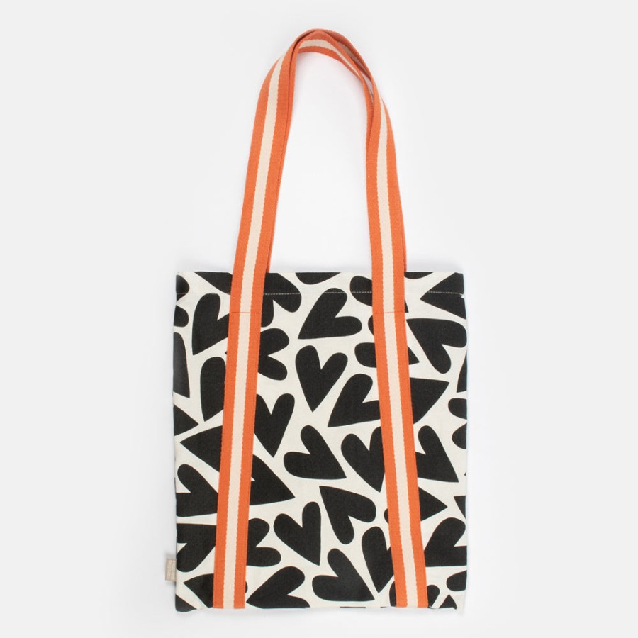 New CAROLINE GARDNER Mono Heart Tote Bag