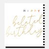 Online CAROLINE GARDNER Gold Calligraphy Belated Birthday Card