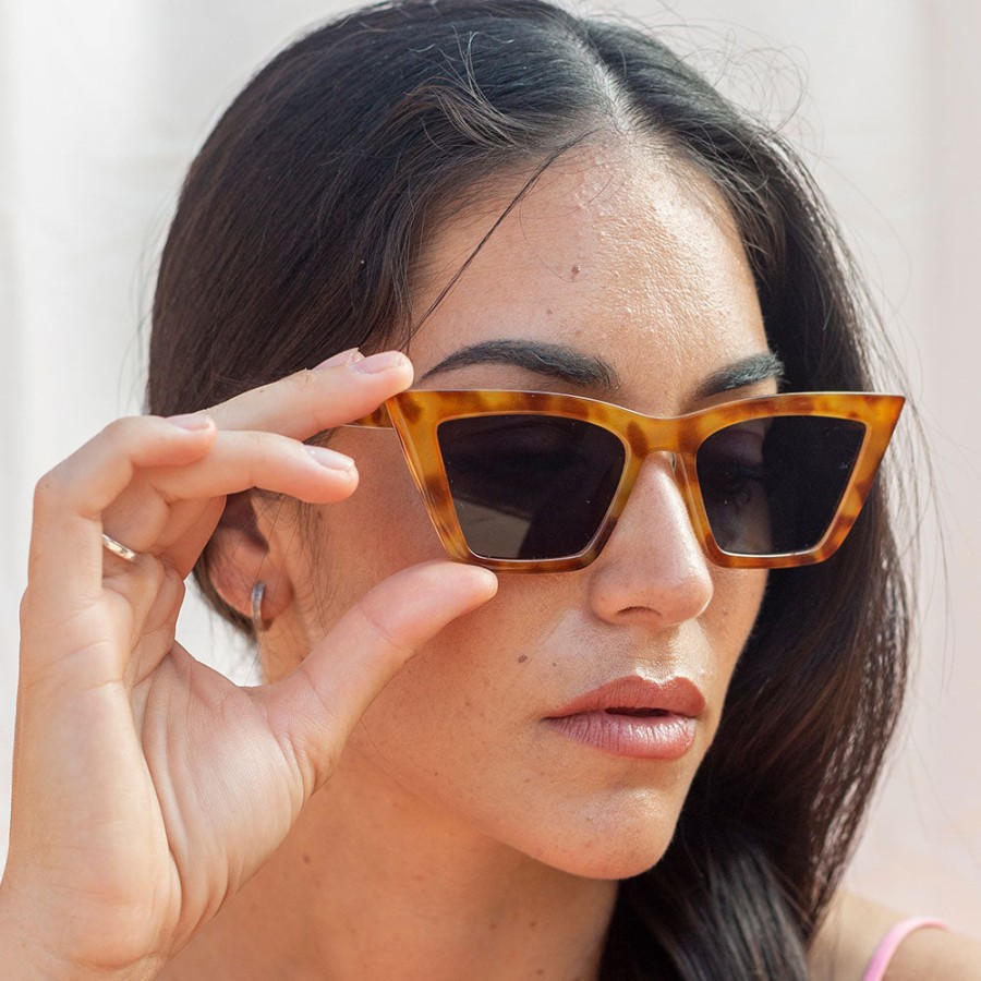 Hot CHARLY THERAPY Honey Tortoise Farrah Sunglasses