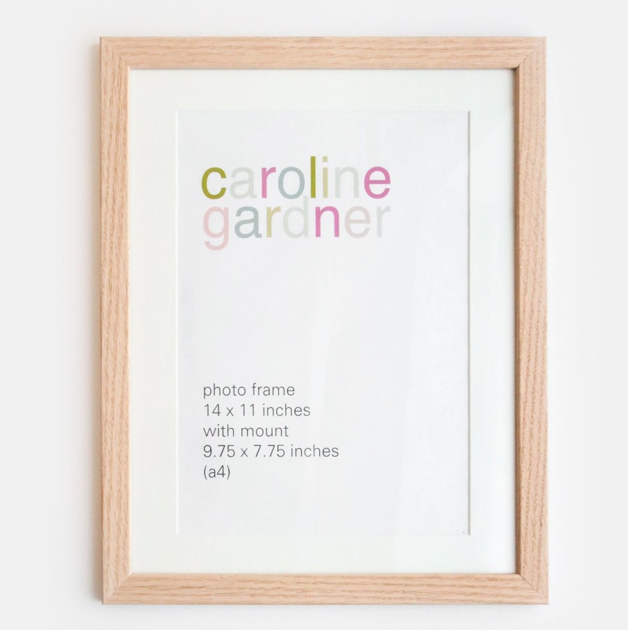 New Caroline Gardner Wood Wall Art Frame & Mount 14" X 11"