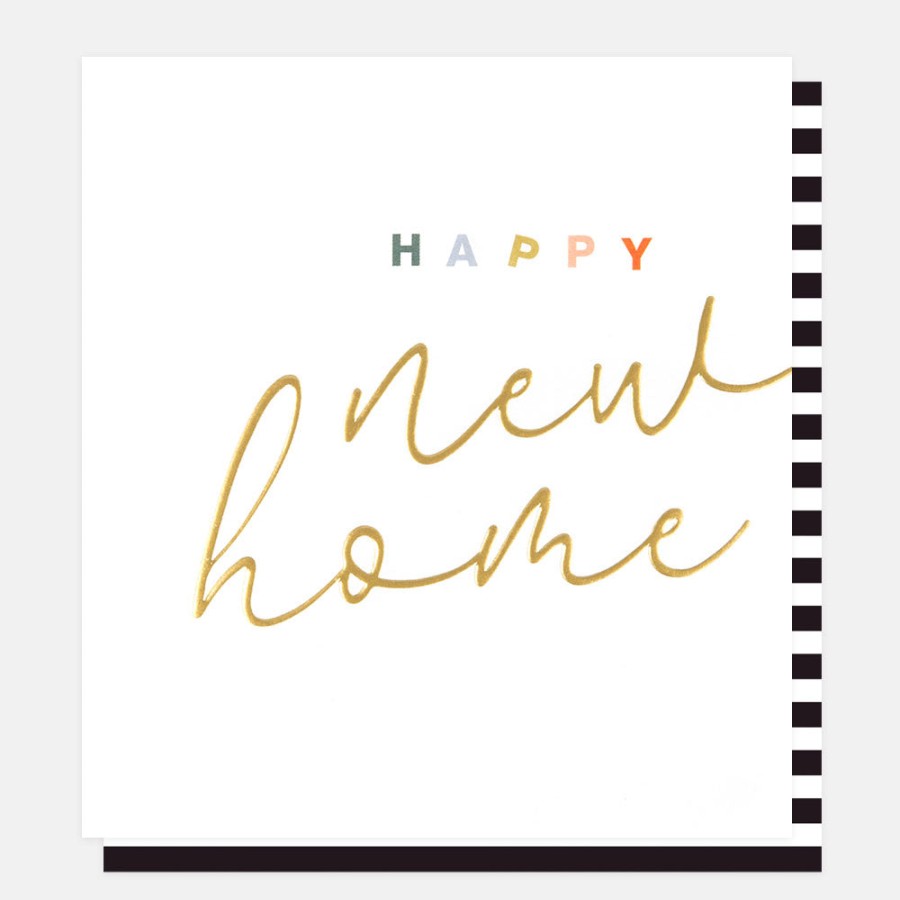 Hot CAROLINE GARDNER Gold Calligraphy New Home Card