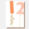 Wholesale Caroline Gardner Orange/Pink Balloon 12Th Birthday Card