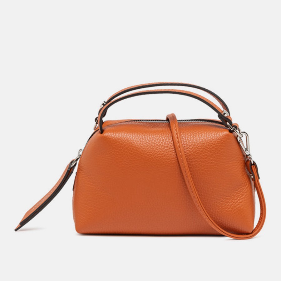 Clearance GIANNI Orange Leather Small Alifa Bag