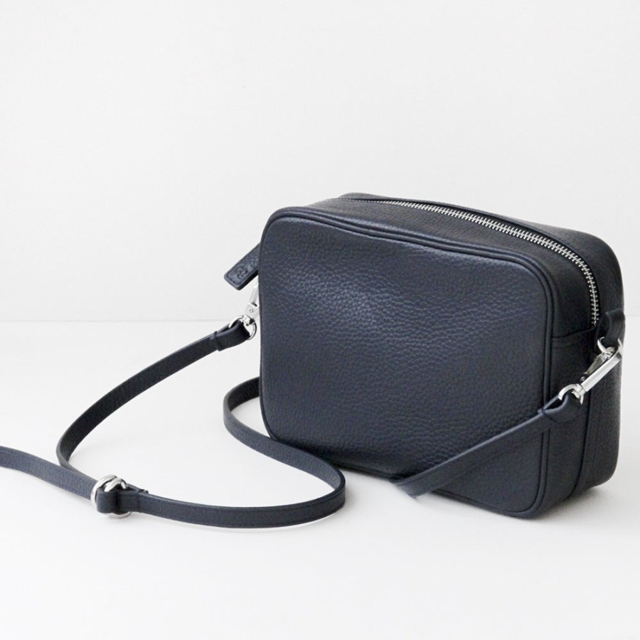 Best Caroline Gardner Navy Leather Camera Bag