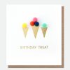 Hot Caroline Gardner Mini Poms Icecream Cones Birthday Card