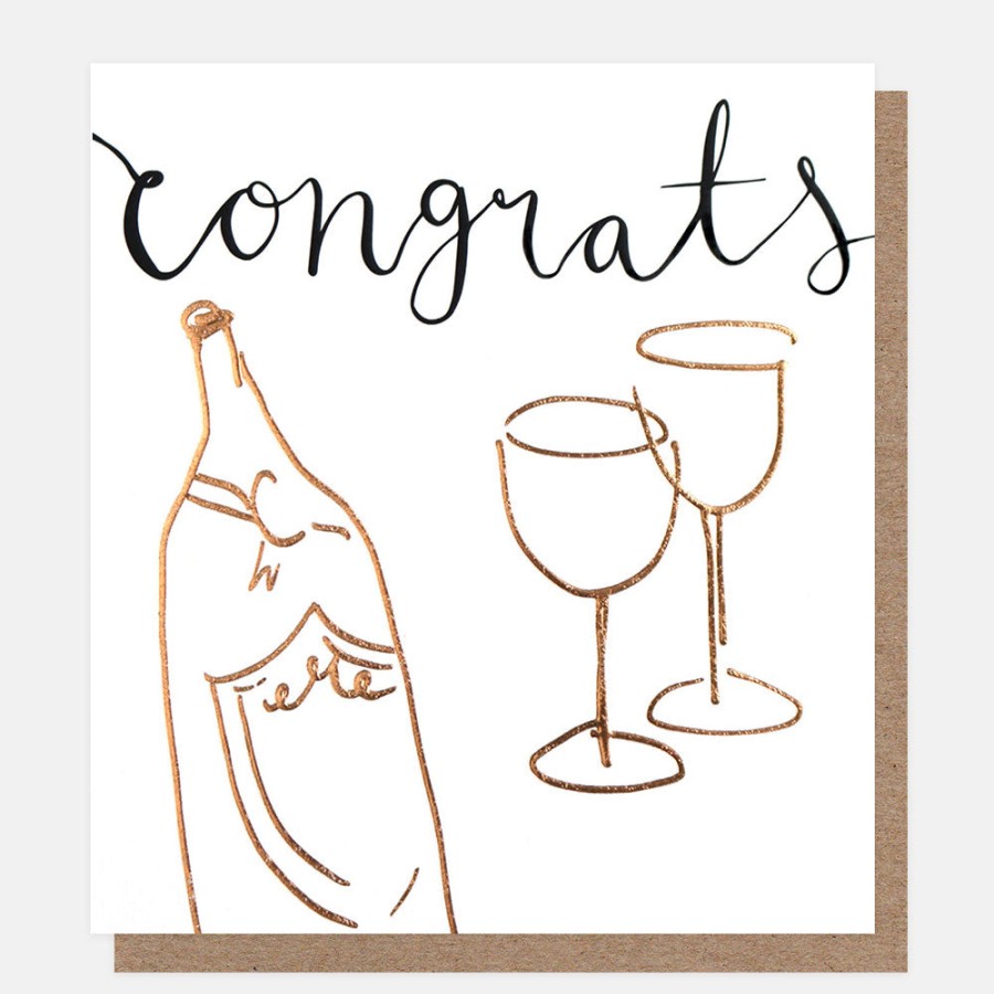 Best CAROLINE GARDNER Champagne & Glasses Congratulations Card