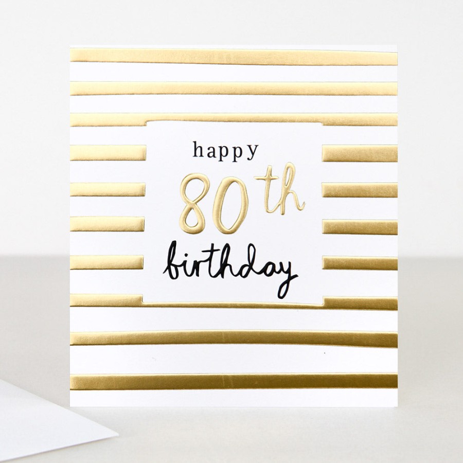 Best Caroline Gardner Gold 80Th Birthday Card