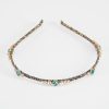 New PARKSIDE Gold/Emerald Crystal Thin Headband