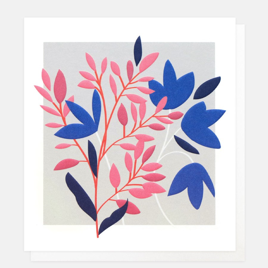 Wholesale Caroline Gardner Blue And Pink Floral Everyday Card