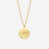 Hot ESTELLA BARTLETT Gold Plated Hammered Disc Pendant Necklace