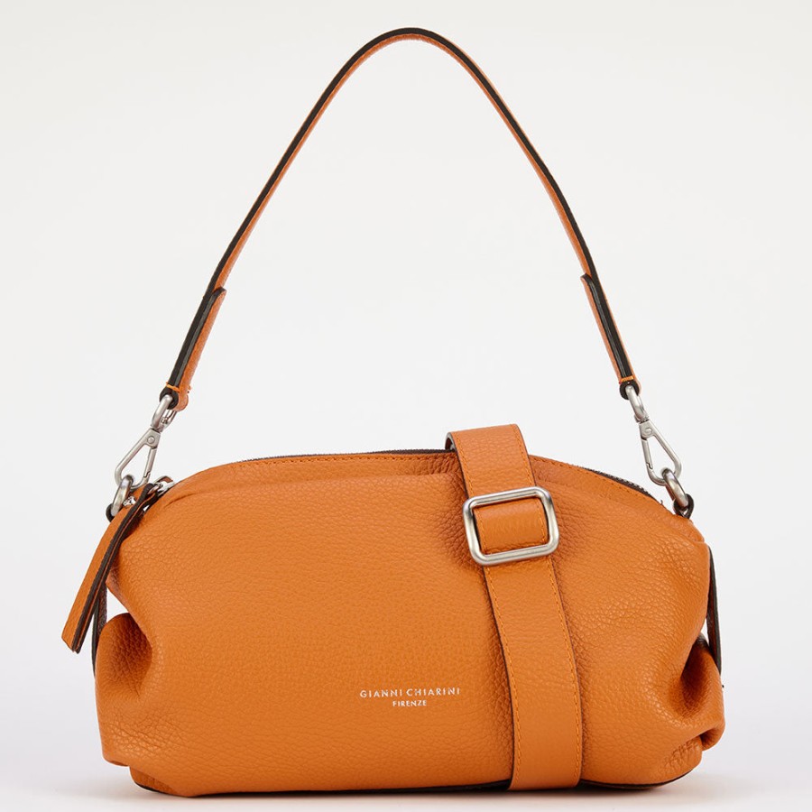 Online GIANNI Orange Leather Becka Bag