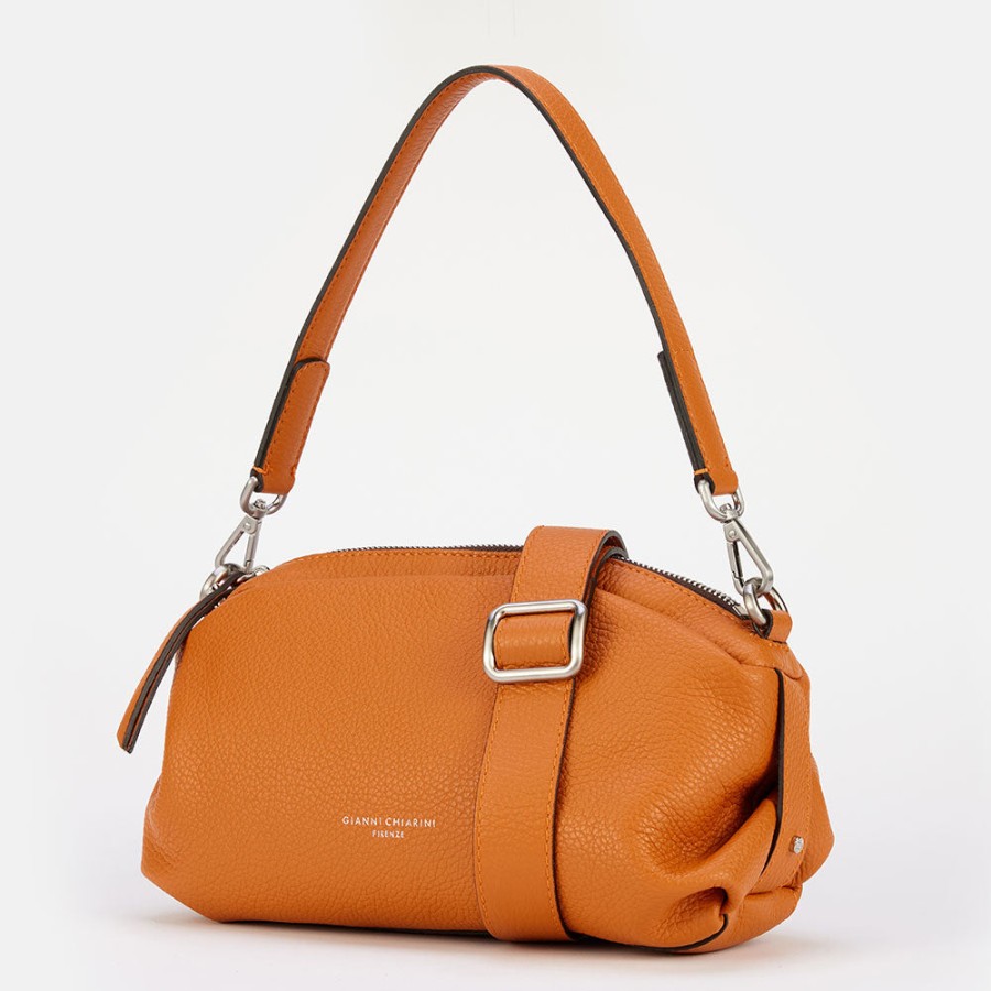 Online GIANNI Orange Leather Becka Bag